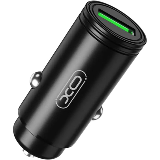 Автомобільний зарядний пристрій XO CC39 1USB QC3.0 18W Black