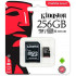 Карта пам'яті microSDXC 256Gb KIngston Canvas Select Plus A1 (UHS-1)(R-100Mb/s) + адаптер SD