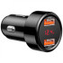 Автомобільний зарядний пристрій Baseus with Display 2USB (6A) (CCMLC20A-01) Black