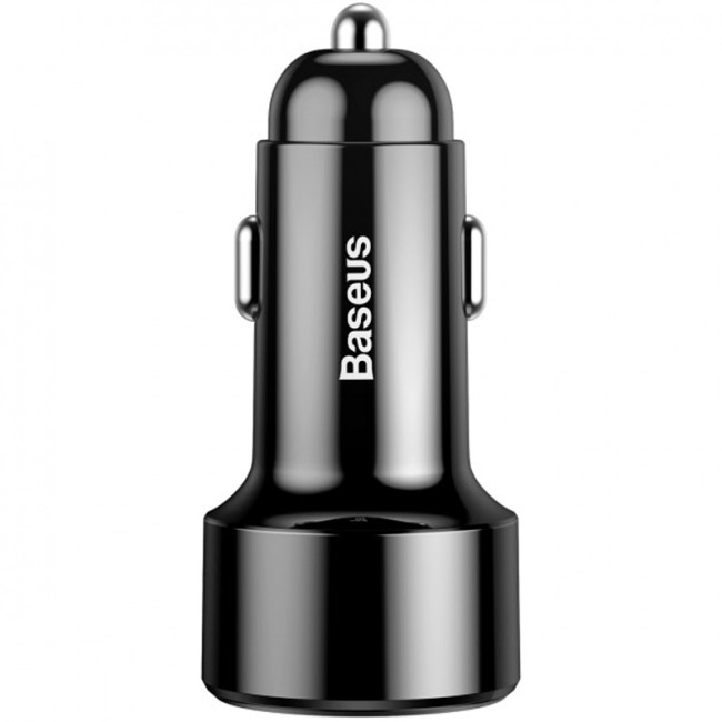Автомобільний зарядний пристрій Baseus with Display 2USB (6A) (CCMLC20A-01) Black