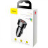 Автомобільний зарядний пристрій Baseus with Display 2USB (6A) (CCMLC20A-01) Black