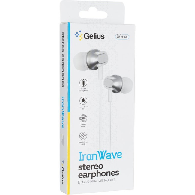 Навушники Gelius Ultra Iron Wave GU-075 White