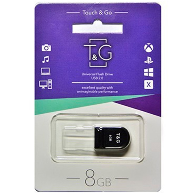 USB флеш накопичувач T&G Shorty 010 8Gb Black