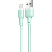 Кабель USB XO NB208 Lightning 1m Green