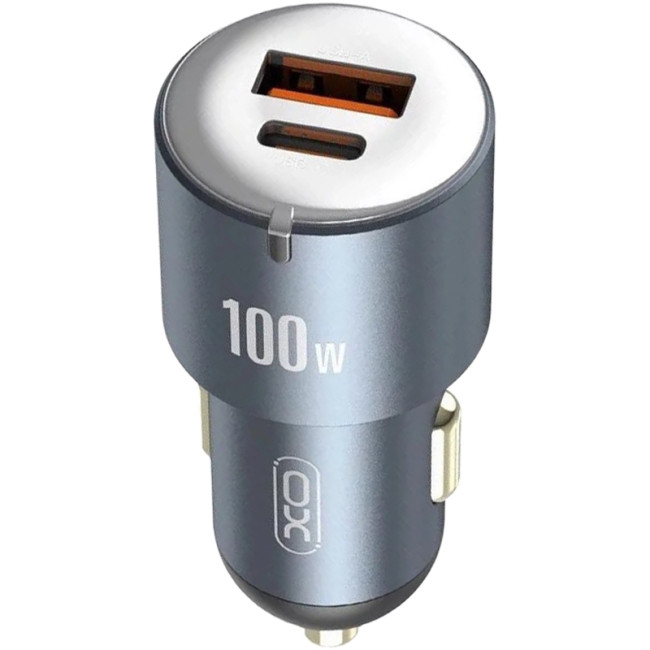 Автомобільний зарядний пристрій XO CC47 PD65W+USB35W (100W) Tarnish Black