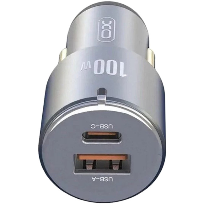 Автомобільний зарядний пристрій XO CC47 PD65W+USB35W (100W) Tarnish Black