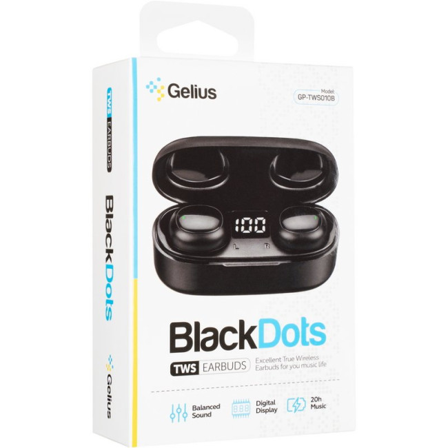 Бездротові навушники TWS Gelius BlackDots GP-TWS010B Black Бездротові навушники TWS Gelius BlackDots GP-TWS010B Black