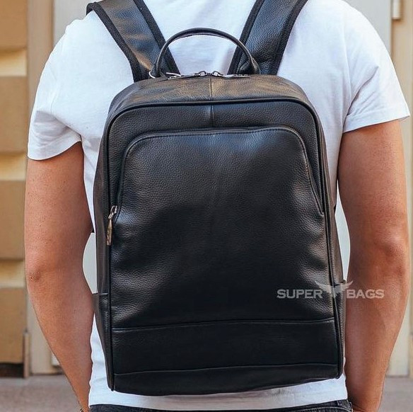 Чоловічий шкіряний рюкзак  Tiding Bag B2-38875A чорний