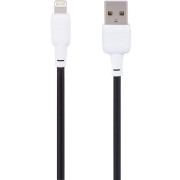 Кабель USB Gelius Full Silicon GP-UCN001L Lightning (1.2m) (18W) Black/White