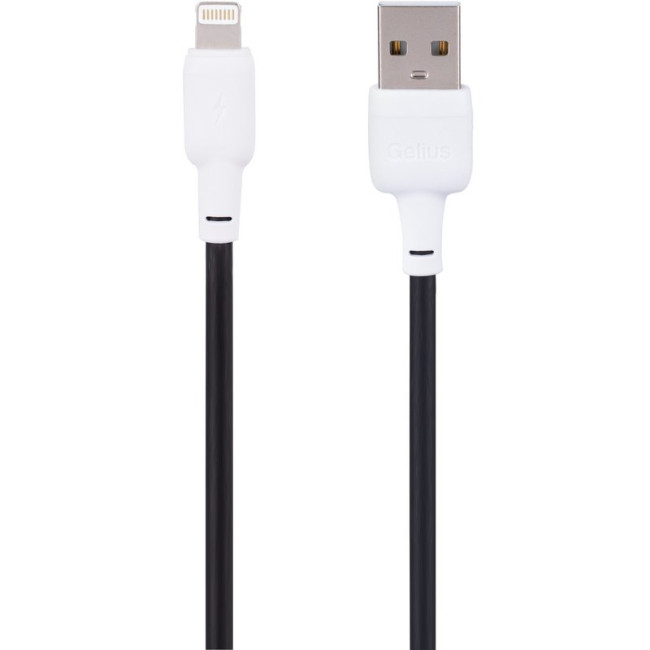 Кабель USB Gelius Full Silicon GP-UCN001L Lightning (1.2m) (18W) Black/White
