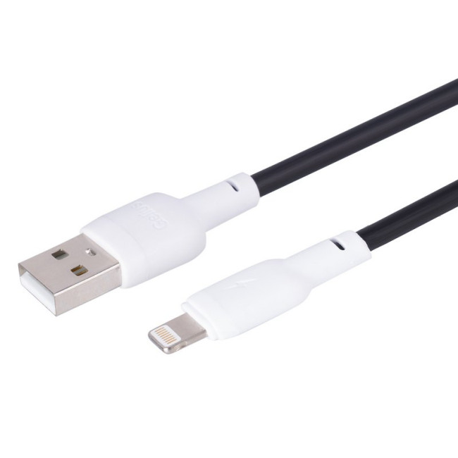 Кабель USB Gelius Full Silicon GP-UCN001L Lightning (1.2m) (18W) Black/White