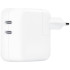 Мережевий зарядний пристрій Original Quality Type-C Dual 35W (EU) (MNWP3) (коробка) White