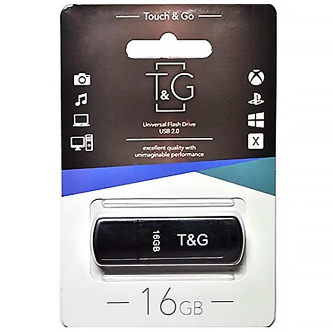 USB флеш накопичувач T&G Classic 011 16Gb Black