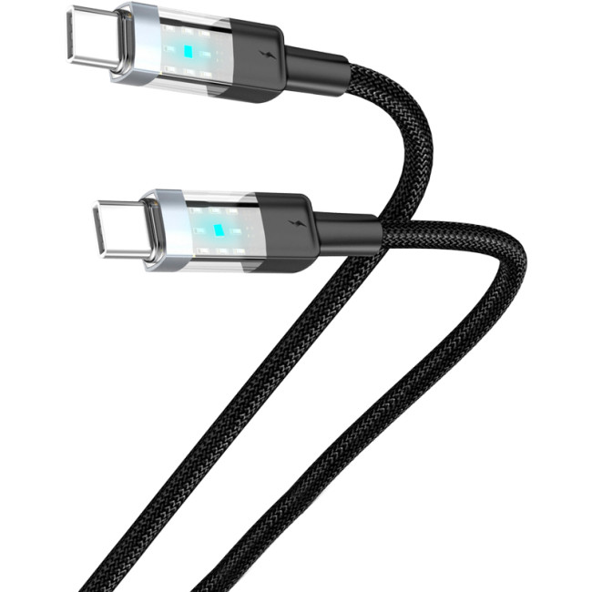 Кабель USB Gelius Fusion GP-UCN003 (Incredible series) Type-C/Type-C (1.25m) (60W) Black