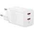Мережевий зарядний пристрій Baseus GaN5 Pro 40W 2Type-C (CCGP180102) White