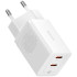 Мережевий зарядний пристрій Baseus GaN5 Pro 40W 2Type-C (CCGP180102) White