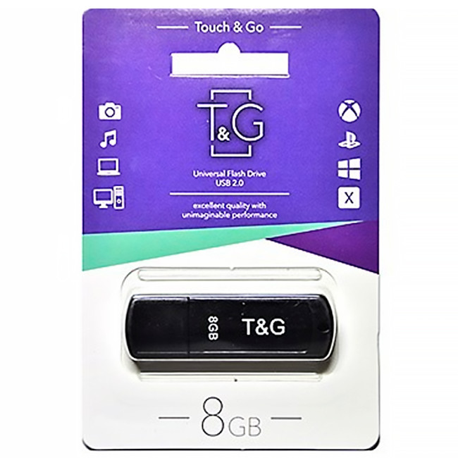 USB флеш накопичувач T&G Classic 011 8Gb Black