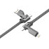Кабель USB Gelius Twister GP-UCN004 4в1 USB-A/Type-C to Type-C/Lightning (1,2m) (60W) Gray