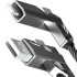 Кабель USB Gelius Twister GP-UCN004 4в1 USB-A/Type-C to Type-C/Lightning (1,2m) (60W) Gray