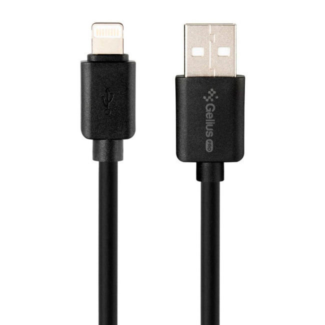 Мережевий зарядний пристрій Gelius Avangard GP-HC06 2USB 2.4A 12W + кабель Lightning Black