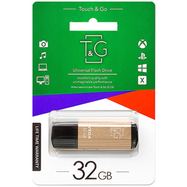 USB флеш накопичувач T&G Vega 121 32Gb Gold
