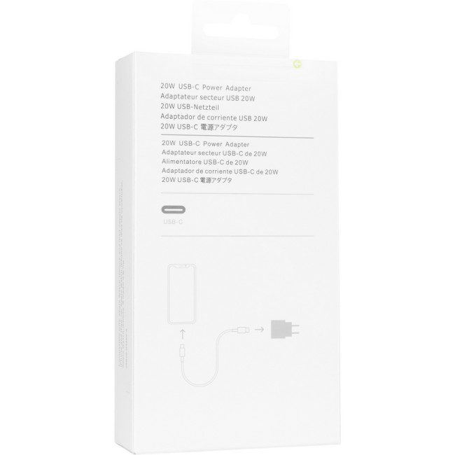 Мережевий зарядний пристрій Original Quality Iphone 13 Pro Max 20W + кабель Type-C to Lightning (MHJE3ZM/A) (коробка) White