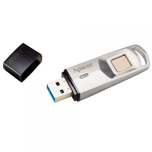 USB флеш накопичувач Apacer AH651 32Gb USB 3.1 Fingerprint Silver