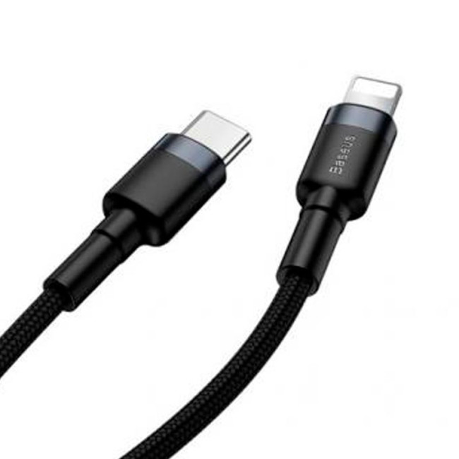Кабель USB Baseus Cafule Type-C to Lightning PD 18W (CATLKLF-G1) 1m Black