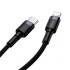 Кабель USB Baseus Cafule Type-C to Lightning PD 18W (CATLKLF-G1) 1m Black