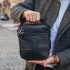 Чоловіча шкіряна сумка-месенджер через плече Tiding Bag A25-3278A Чорна