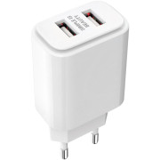 Мережевий зарядний пристрій XO L90C 2USB 2.4A White