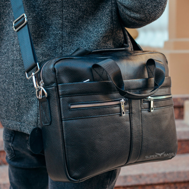 Сумка-портфель для ноутбука й документів шкіряна Tiding Bag ТD-6422