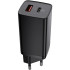 Мережевий зарядний пристрій Baseus GaN Lite 65W 1USB + Type-C (CCGAN2L-B01) Black