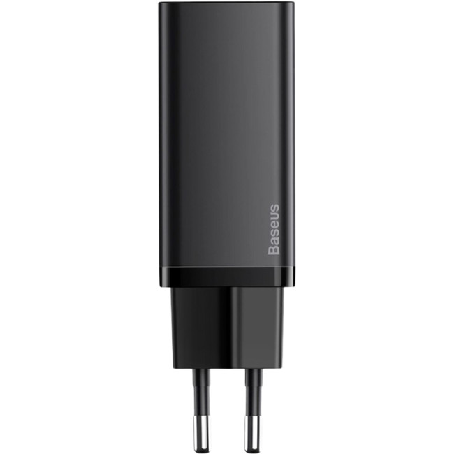 Мережевий зарядний пристрій Baseus GaN Lite 65W 1USB + Type-C (CCGAN2L-B01) Black