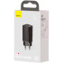 Мережевий зарядний пристрій Baseus GaN Lite 65W 1USB + Type-C (CCGAN2L-B01) Black