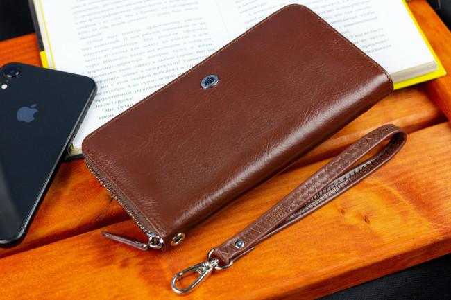Коричневий cтильний чоловічий клатч з натуральної шкіри ST Leather B138-3
