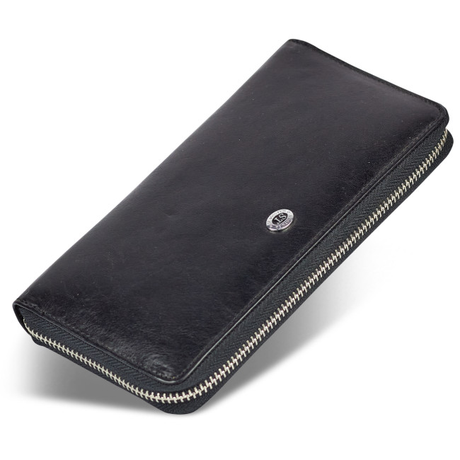 Чорний стильний чоловічий клатч з натуральної шкіри ST Leather B138-3
