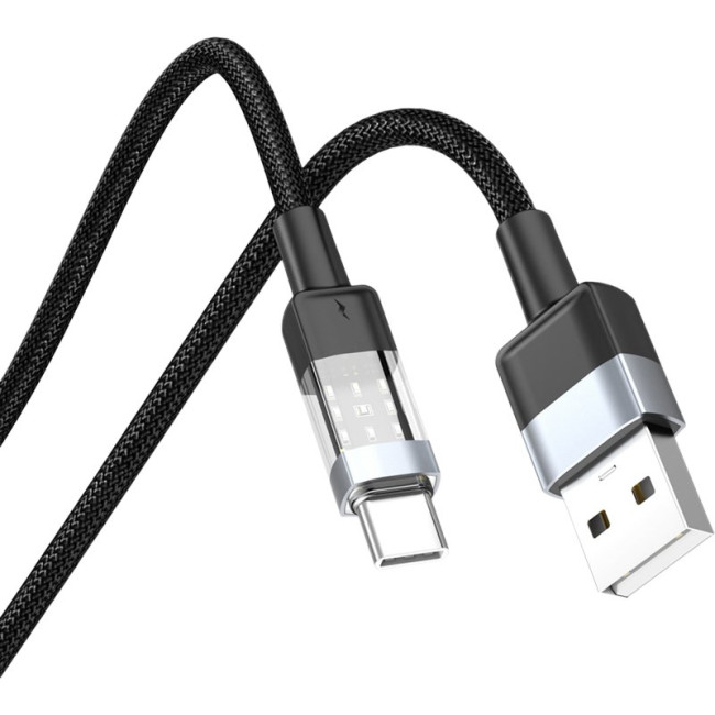 Кабель USB Gelius Fusion GP-UCN003 (Incredible series) Type-C (1.25m) (3A) Black