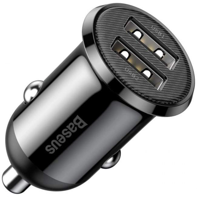 Автомобільний зарядний пристрій Baseus Grain Pro 2USB (4.8A) (CCALLP-01) Black