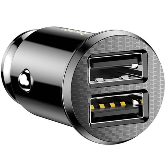 Автомобільний зарядний пристрій Baseus Grain Pro 2USB (4.8A) (CCALLP-01) Black
