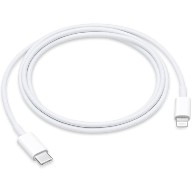 Кабель 99% Original Lightning Type-C 1m  (чіп MFI Foxconn) (box) White
