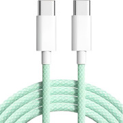 Кабель USB Original Quality Type-C/Type-C 1m (Woven) (box) Green
