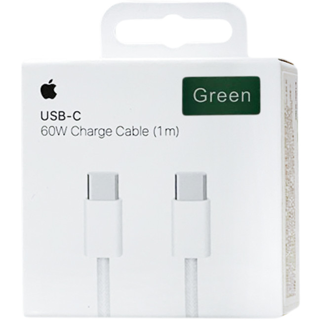 Кабель USB Original Quality Type-C/Type-C 1m (Woven) (box) Green