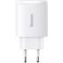 Мережевий зарядний пристрій Baseus Compact Quick Charger 2USB + Type-C 30W (CCXJ-E02) White