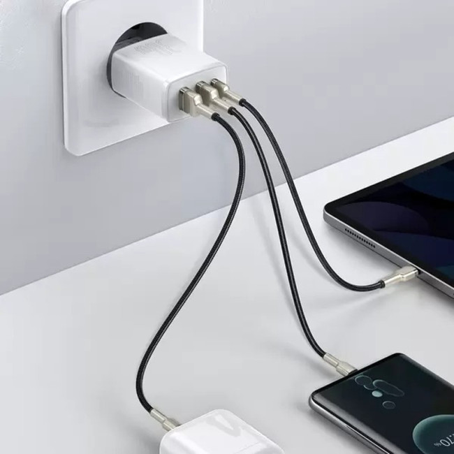 Мережевий зарядний пристрій Baseus Compact Quick Charger 2USB + Type-C 30W (CCXJ-E02) White