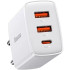 Мережевий зарядний пристрій Baseus Compact Quick Charger 2USB + Type-C 30W (CCXJ-E02) White