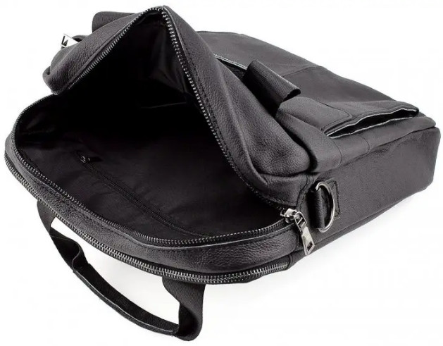 Чоловіча сумка через плече із натуральної шкіри Tiding Bag 1079734 чорна
