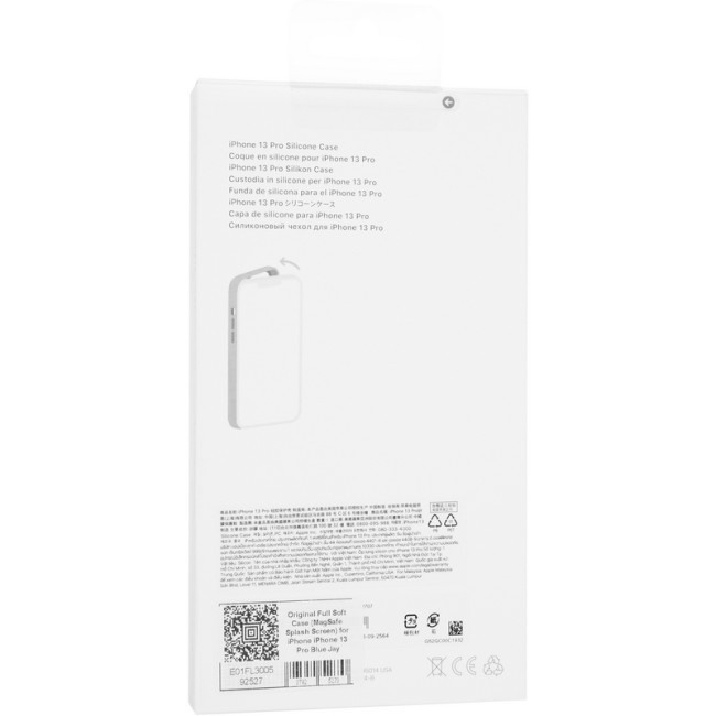 Чохол Original Full Soft Case (MagSafe Splash Screen) для iPhone 13 Pro Blue Jay