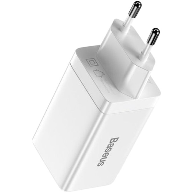 Мережевий зарядний пристрій Baseus GaN3 Pro Quick Charger 1USB + 2Type-C 65W (CCGP050102 ) + кабель Type-C/Type-C 100W White