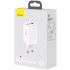 Мережевий зарядний пристрій Baseus GaN3 Pro Quick Charger 1USB + 2Type-C 65W (CCGP050102 ) + кабель Type-C/Type-C 100W White